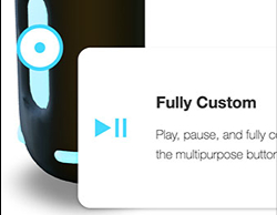 Image of the Aquabuds site with a hotspot on the bud activated