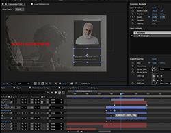 A screenshot of an After Effects project where elements are being keyframed